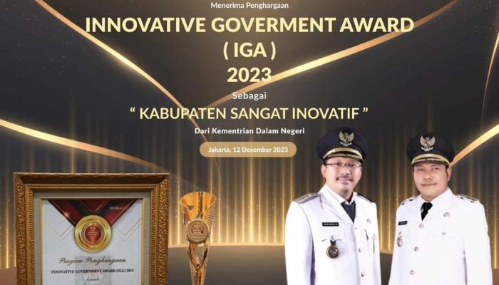 Sidoarjo Dinobatkan Kabupaten Sangat Inovatif Di Ajang IGA 2023 Oleh Kemendagri