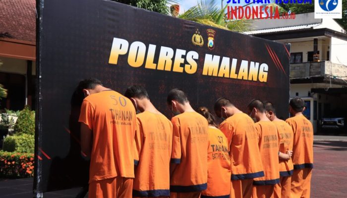 Enam Pekan, Polres Malang Berhasil Amankan 10 Tersangka Kasus Narkoba