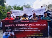 Jaringan Anti Rasuah Jawa Timur Gelar Aksi Depan Polda Jatim Menuntut Agar di Tetapkan Tersangka Dugaan Korupsi Proyek Lapen Kabupaten Sampang