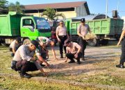 Sinergi Tiga Pilar, Polres Madiun Kota Kerja Bakti di Lokasi Dapur MBG Dukung Program Nasional