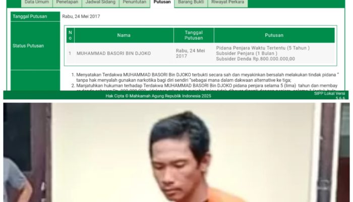 Waduuh!!! pelaku Residivis Narkoba Di Tuntut Dan Divonis Ringan Dalam Perkara Jambret